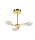 Telescopic Semi Flush Convertible 3 Light 15W LED 3000K, 1350lm, Satin Gold, Frosted Acrylic, Gold - 3