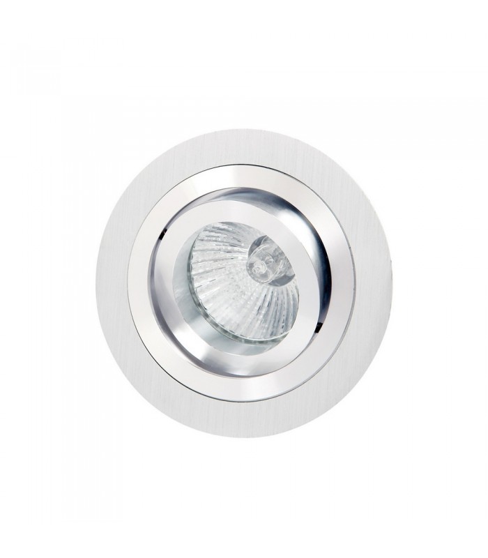 Swivel Recessed Downlight 9.2cm Round 1 x GU10 Max 50W Satin Nickel , Chrome - 3
