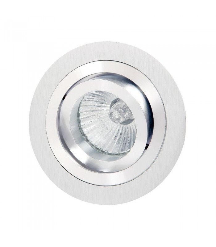 Swivel Recessed Downlight 9.2cm Round 1 x GU10 Max 50W Satin Nickel , Chrome - 4
