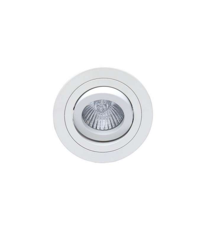 Swivel Recessed Downlight 9.2cm Round 1 x GU10 Max 50W Matt White - 3