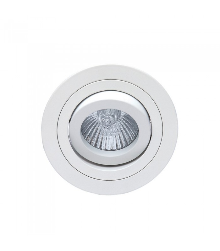 Swivel Recessed Downlight 9.2cm Round 1 x GU10 Max 50W Matt White - 4