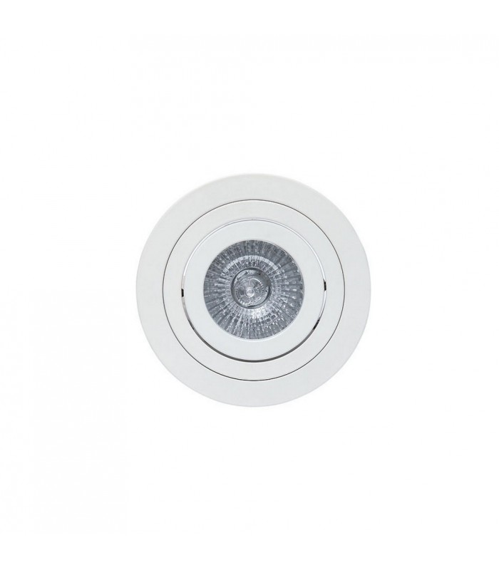 Swivel Recessed Downlight 9.2cm Round 1 x GU10 Max 50W Matt White - 5
