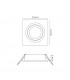 Swivel Recessed Downlight 9.2cm Square 1 x GU10 Max 50W Matt White - 2