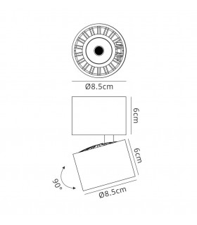Spotlight 8.5cm Round 12W LED 3000K, 1040lm, Matt White - 2