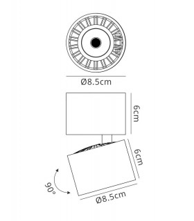 Spotlight 8.5cm Round 12W LED 4000K, 1090lm, Matt White - 2