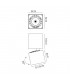 Spotlight 7.6cm Square 12W LED 4000K, 1090lm, Matt White - 2