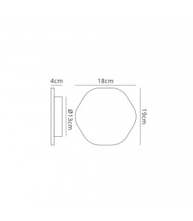 Wall Light 19.2cm Hexagonal 12W LED 3000K, 1080lm, Matt White - 2
