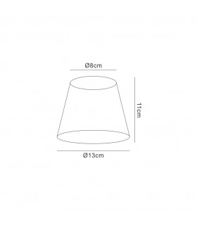 Clip On String Shade Silver Grey 80, 130mm x 110mm - 2