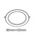 Recessed Downlight Round Panel, 2.5inch 3W, Pure White 6400K, 240lm, White Frame, Inc. Driver - 2
