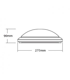 Round LED 12W Natural White 4000K, 960lm, Inc. Driver, IP54 - 2