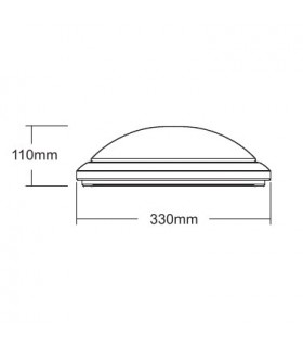 Round LED 20W Natural White 4000K, 1600lm, 330mm, Inc. Driver, IP54 - 2