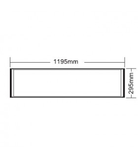 LED Panel  300 x 1200 48W Pure White 6400K, 4300lm, White, Inc. Driver - 2