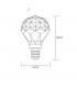 Globe E14 3W Cool White 4000K, 320lm, Clear Crystal - 2