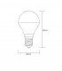 LED Globe E14 Dimmable 3.5W White 6400K, 270lm, Chrome - 2