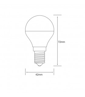 LED Globe E14 Dimmable 3.5W White 6400K, 270lm, Chrome - 2