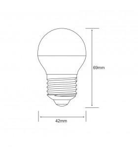 LED Globe E27 Dimmable 3.5W Warm White 3000K, 250lm, Chrome - 2