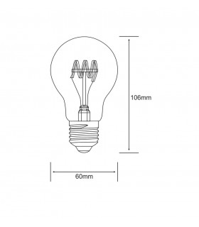 LED GLS, W E27 Non-Dimmable 230V 5W Warmwhite 1800K, Gold - 2