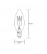 LED Candle, W E14 Non-Dimmable 230V 2W Warmwhite 1800K, Gold - 2