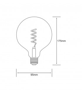 E27 Dimmable 230V 5W Warmwhite 1800K, Gold - 2