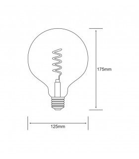 E27 Dimmable 230V 5W Warmwhite 1800K, Gold - 2