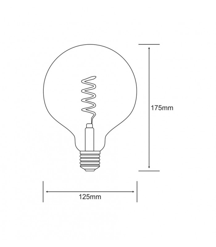 E27 Dimmable 230V 5W Warmwhite 1800K, Gold - 2