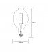 LED BT180, H E27 Dimmable 230V 8W Warmwhite 1800K, Gold, 5yrs Warranty - 2