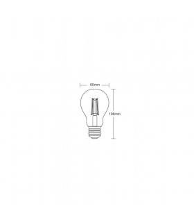 LED GLS E27 230V 6.5W Warm White 2700K, 806lm, Clear - 2