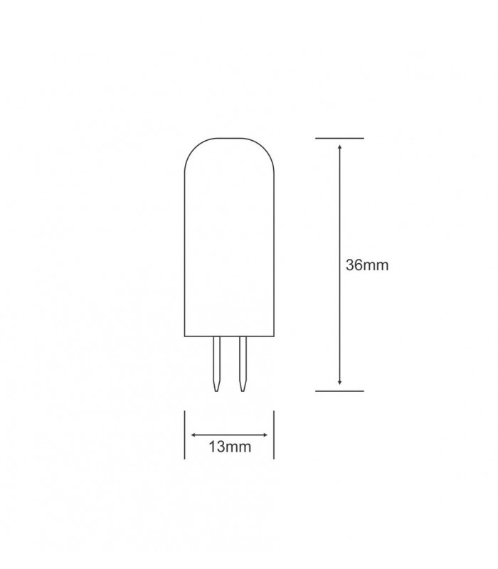 G4 12V 2W Warm White 3000K, 165lm, Clear - 2
