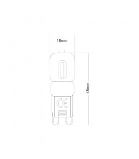 G9 230V 2W Warm White 3000K, 200lm, Frosted - 2