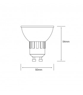 GU10 230V 2.5W Cool White 4000K 220lm (Silver) (1, 1) - 2