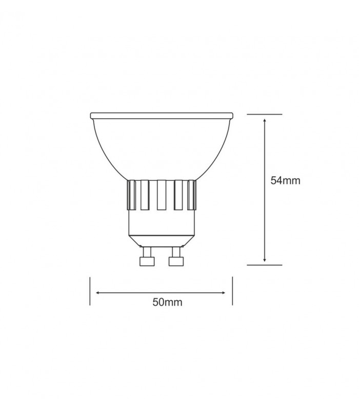 GU10 230V 2.5W Warm White 3000K 200lm (Silver) (1, 1) - 2