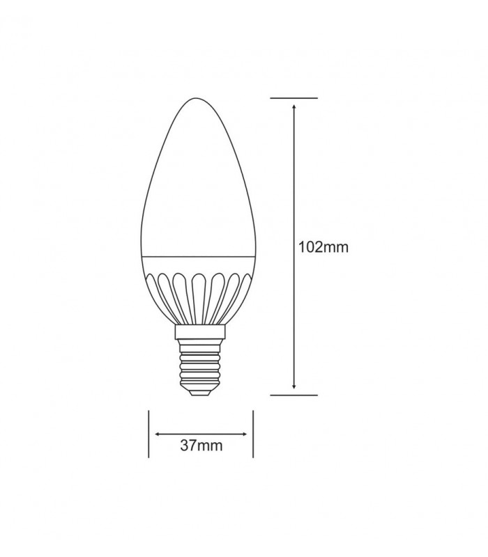 Candle Plus E14 230V 3.5W Warm White 3000K 280lm (1, 1) - 2
