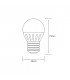 Globe Plus E27 230V 3.5W White 6400K 300lm (1, 1) - 2