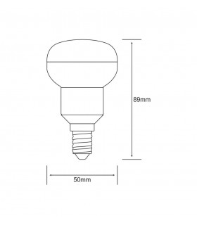 R50 E14 230V 2.5W Warm White 3000K 200lm (1, 1) - 2