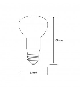 R63 E27 230V 6W White 6400K 580lm (1, 1) - 2