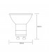 GU10 230V 4.5W Warm White 3000K, 360lm SCOB 36 deg., Glass - 2