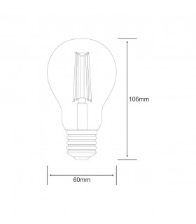 LED GLS E27 230V 4W Warm White 2700K, 470lm, Clear - 2