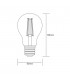 LED GLS E27 Dimmable 230V 4W Warm White 2700K, 470lm, Clear - 2
