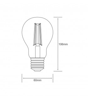 LED GLS E27 Dimmable 230V 4W Warm White 2700K, 470lm, Clear - 2