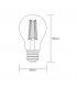 LED GLS E27 Dimmable 230V 8W Warm White 2700K, 806lm, Clear - 2