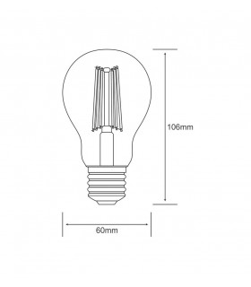 LED GLS E27 Dimmable 230V 8W Warm White 2700K, 806lm, Clear - 2