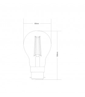 LED GLS B22d 230V 8W Warm White 2700K, 806lm, Clear - 2