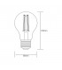 LED GLS E27 230V 4W 2200K, 330lm, Amber - 2