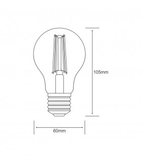 LED GLS E27 230V 4W 2200K, 330lm, Amber - 2