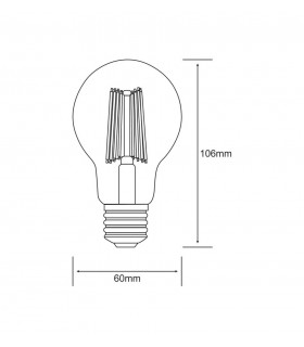 LED GLS E27 230V 8W 2200K Colour-Box (Gold) (1, 1) - 2