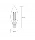 LED Candle E14 Dimmable 230V 4W Warm White 2700K, 400lm, Clear - 2