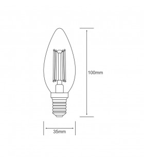 LED Candle E14 230V 4W 2200K Colour-Box (Gold) (1, 1) - 2