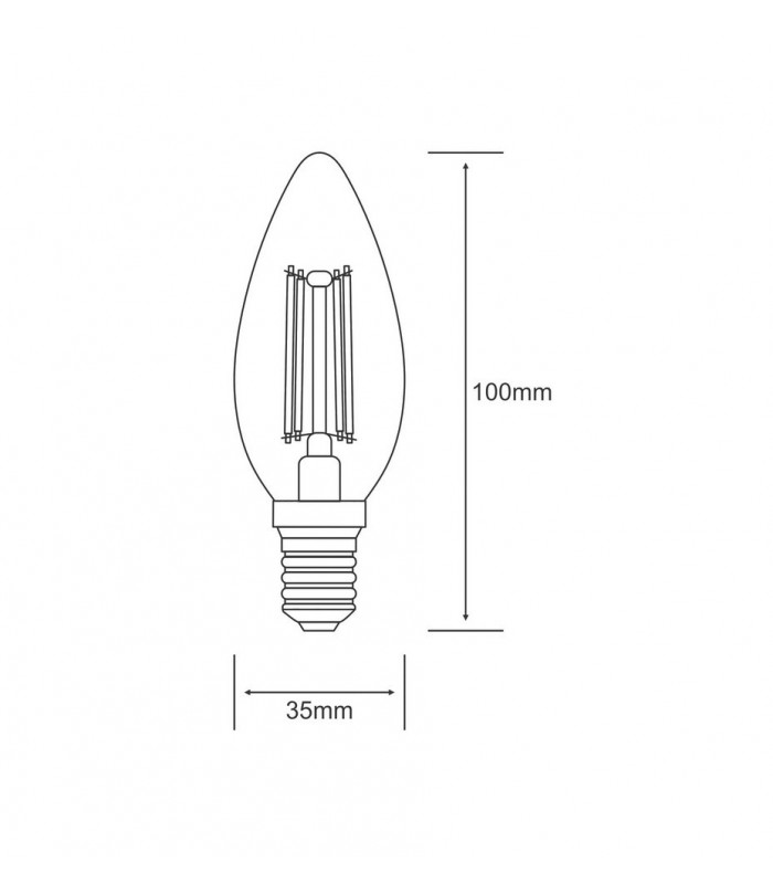 LED Candle E14 230V 4W 2200K Colour-Box (Gold) (1, 1) - 2