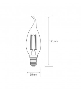 LED Candle Tip E14 230V 4W 2200K Colour-Box (Gold) (1, 1) - 2