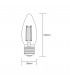 763431173 LED Candle E27 230V 4W Warm White 2700K, 470lm, Frosted - 2